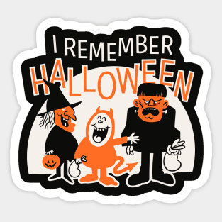 I Remember Halloween - Trick Or Treat Fun Sticker